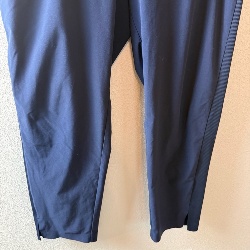 Athleta Brooklyn Ankle Pants Navy Blue Active Athleisure Casual Women 14 Petite - Picture 4 of 10